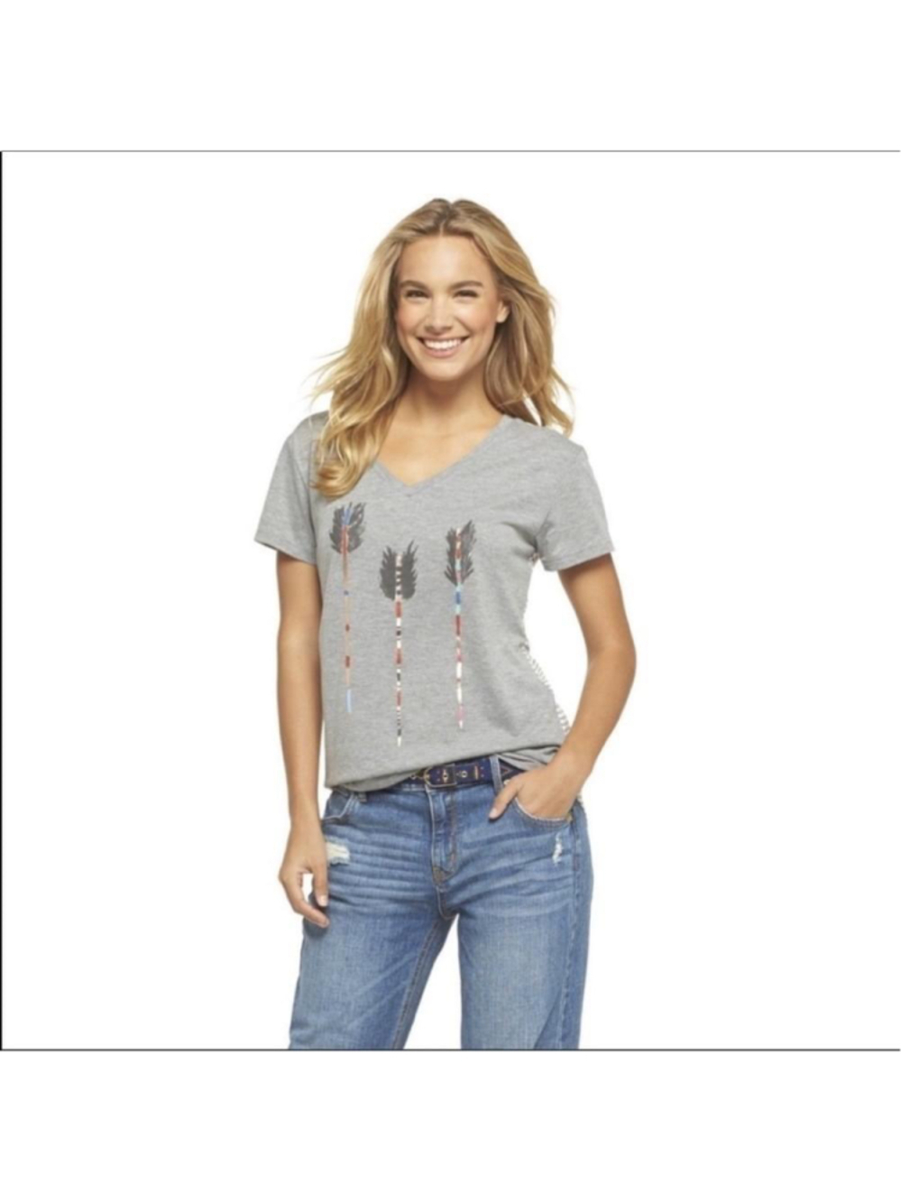 Toms for Target short sleeve arrow top striped back size Medium